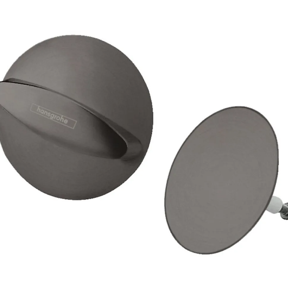 Set de finition vidage baignoire HANSGROHE Flexaplus noir chromé brossé