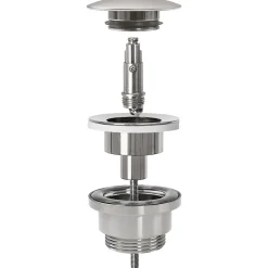 Siphon de lavabo + bonde Rea Brushed Nickel