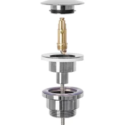 Siphon de lavabo + bonde REA Clic-Clac Chrome