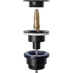 Siphon de lavabo + bonde Rea Old Black