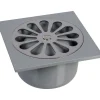 Siphon de sol PVC gris - 140 x 140 mm - Grandsire