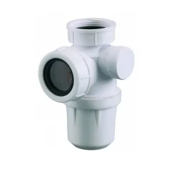 Siphon d'évier à culot blanc - 1'1/2 - Diamètre 40 mm - Valentin