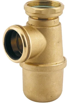 Siphon evier non réglable sortie D40 laiton brut - VALENTIN - 36620000900