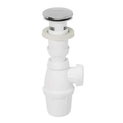 Siphon réglable blanc 32mm et bonde Wirquin