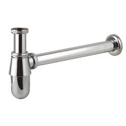 Siphon rond BOT avec finition chromée brillante en laiton Kibath