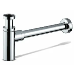 Siphon rond MIN avec finition chromée brillante en laiton Kibath