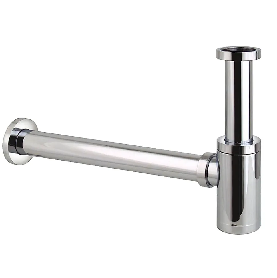 Siphon rond MIN avec finition chromée brillante en laiton Kibath