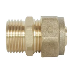 Somatherm For You - Raccord droit à visser pour tube PER diam 12 -Male 12/17 par lot de 5