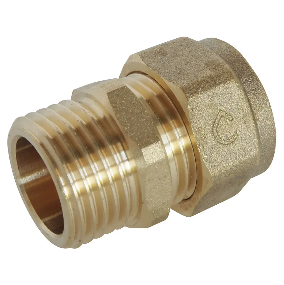 Somatherm For You - Raccord droit à visser pour tube PER diam 12 -Male 12/17 par lot de 5