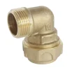Somatherm For You - Raccord laiton coudé Serrage Extérieur pour tube PE diam 25 mm - Mâle 3/4