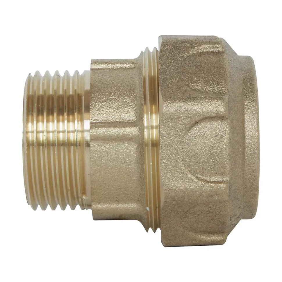 Somatherm For You - Raccord laiton droit Serrage Extérieur pour tube PE diam 20 mm - Mâle 1/2