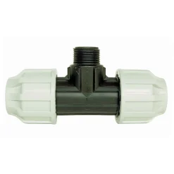 Somatherm For You - Raccord plastique Té Mâle 1 au centre pour tube PE diam 32 mm