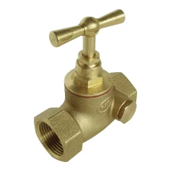 Somatherm For You - Robinet d'arrêt à potence à purge à souder - Pour tube cuivre 12mm - Laiton brut