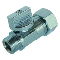 Somatherm For You - Vanne d'arrêt - M3/8 - Ecrou bicône pour tube diam 14mm - Poignée 1/4 de tour