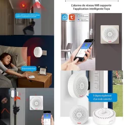 SomLife Système d'Alarme Domestique sans fils WiFi Smart Home, detecteur de mouvement Wireless avec Application Tuya Smart Life