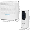 Sonnette sans fil Sonnette solaire électronique sans fil, blanche