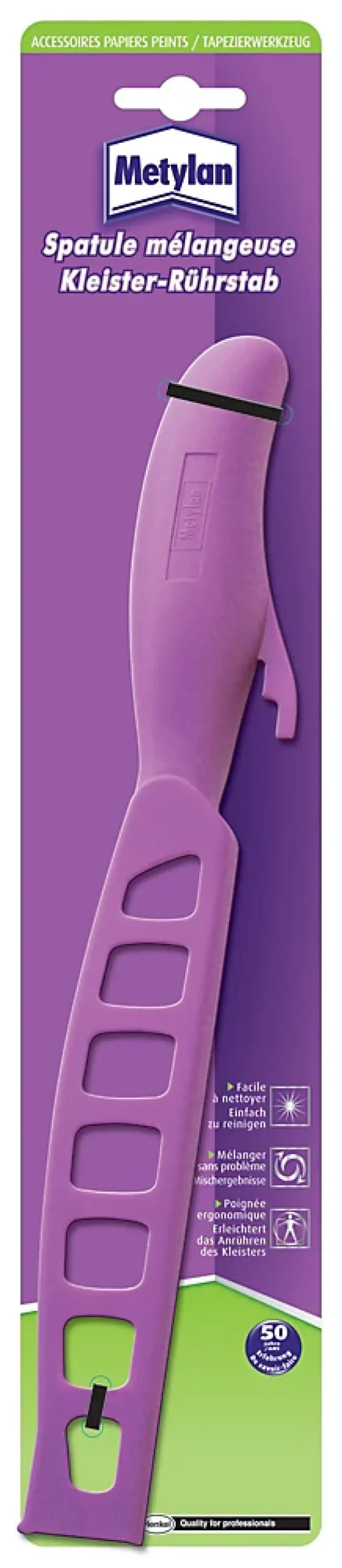 Spatule mélangeuse pour colles papiers peints Metylan L.7,5 x l.2,5 x H.38 cm