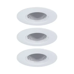 Spot encastré Kit de 3 fixe rond 90mm GU10 max. 3x10W 230V gradable Blanc