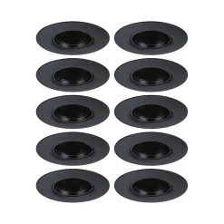 Spot encastré Kit de 10 fixe rond 90mm GU10 max. 10x10W 230V gradable Noir
