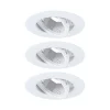 Spot encastré Kit de 3 orientable rond 90mm 30 GU10 max. 3x10W 230V gradable Blanc