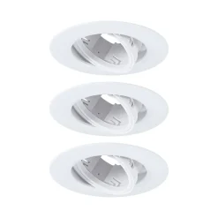 Spot encastré Kit de 3 orientable rond 90mm 30 GU10 max. 3x10W 230V gradable Blanc