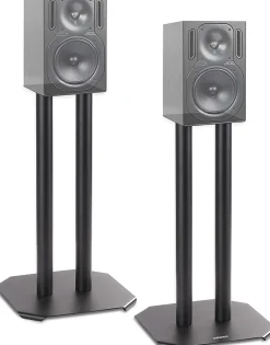 SPS1022-40 Pieds enceintes 40 cm lestables avec du sable Cônes anti vibrations Set de 2 pour hifi stéréo home cinema Duronic