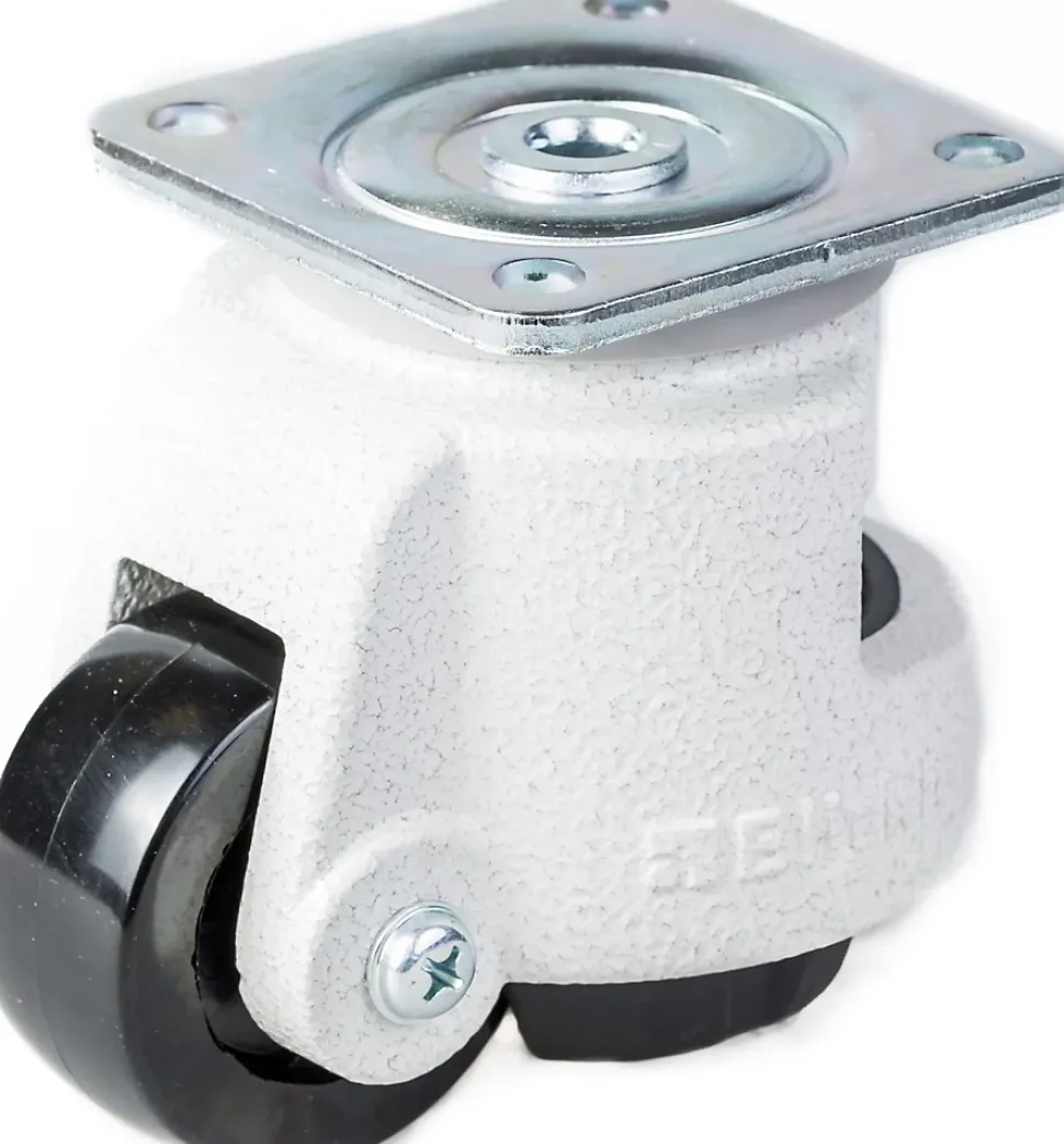 Série de nivellement HRP-POA 72G Plaque supérieure pivotante de 72 mm Roulette de 95x95 mm avec plaque en nylon