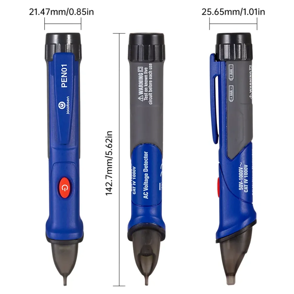 Stylo testeur de tension numérique Jacobsen l.29 x H.166 x P.28 mm
