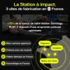 Sunology PLAY2, Kit 4 panneaux solaires complet 1840W bifacial, 4 Stations solaire livrées assemblées, Installation sol ou mur