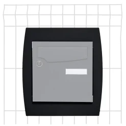 Support grillage rigide & palissade Noir mat sablé RAL 9005MS