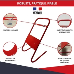 Support pour coffret électrique de chantier ATOLE - Compatible Monophasé & Triphasé - Socle Métallique 635 x 265 mm