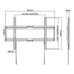 Support TV fixe - SLIM - Stell - SHO 5210