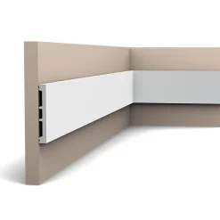 SX163 Plinthe Orac Decor - 10x1,3x200cm (h x p x L) - plinthe décorative polymère Pack 2 pièces , A peindre