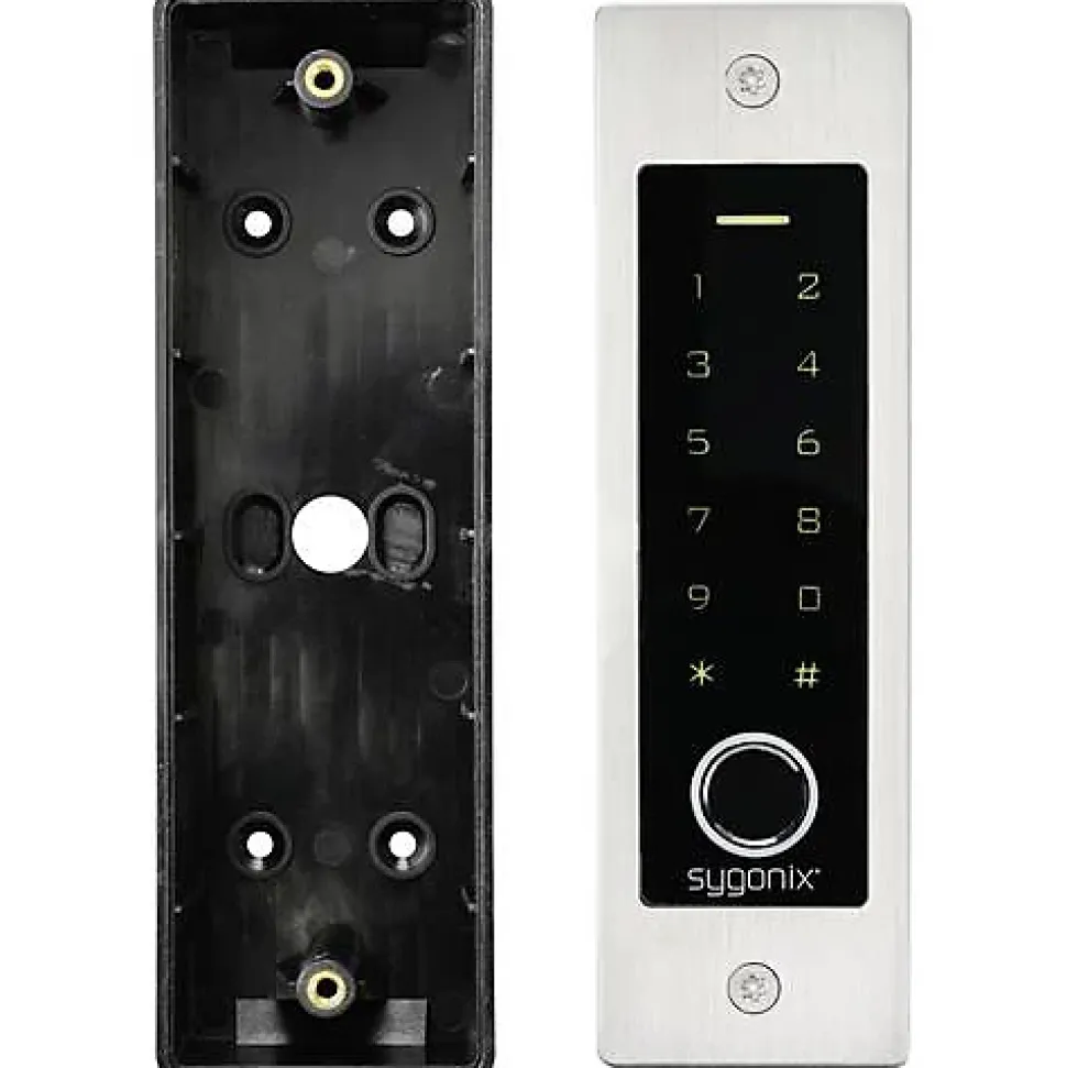 Sygonix SY-5231014 Système d'accès RFID et biométrique encastré 12/18 V DC IP55 en acier inoxydable