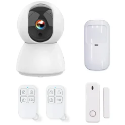 Système d'alarme connecté Caméra rotative 4MP avec Sirène intégrée