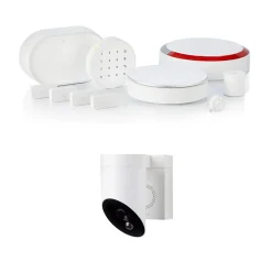 Système d'alarme Somfy Home Alarm Advanced Max 1875254 + Caméra extérieure Somfy avec sirène intégrée
