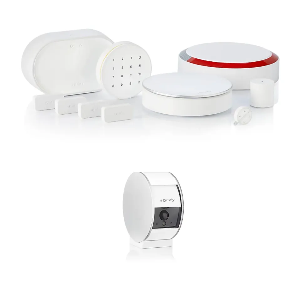 Système d'alarme Somfy Home Alarm Advanced Max 1875254 + Caméra de surveillance intérieure Somfy
