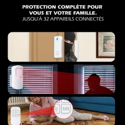 Système d'alarme étendu connecté Caméra rotative 4MP avec Sirène intégrée