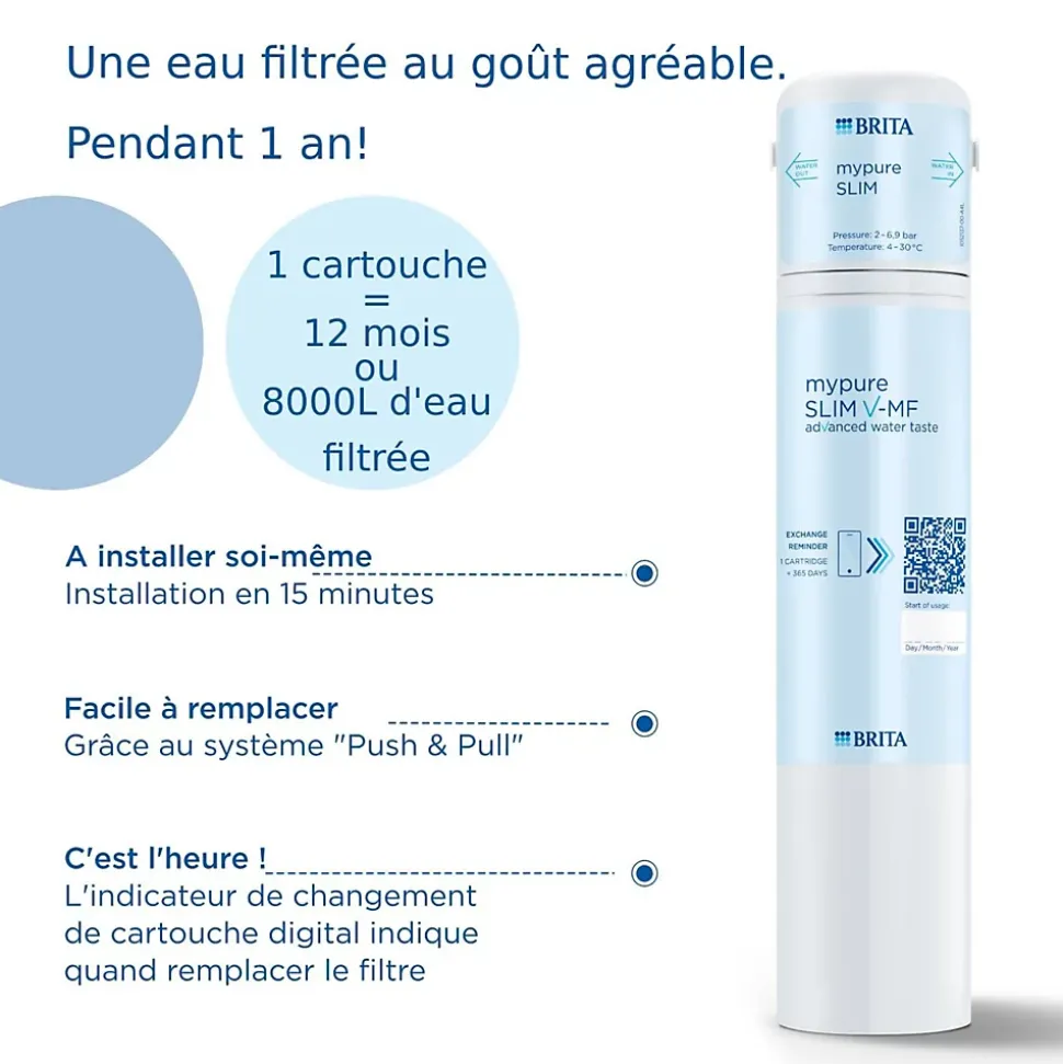 Système de filtration d'eau sous évier Brita Mypure SLIM V-MF