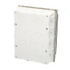 Tableau électrique encastré 16 modules 2x8 blanc fumé IP44 avec rail DIN EDO777845