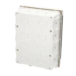 Tableau électrique encastré 16 modules 2x8 blanc fumé IP44 avec rail DIN EDO777845
