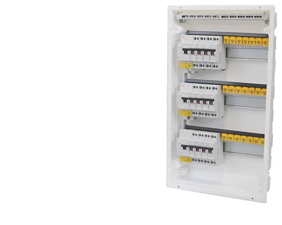 Tableau électrique pré équipé encastré 3 rangées à vis ABB