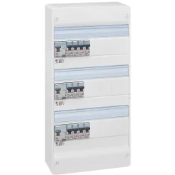 Tableau électrique pré-équipé et pré-câblé 3 rangées Legrand - 39 modules (14 inclus)
