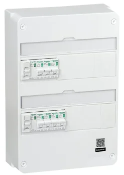 Tableau électrique pré-équipé et pré-câblé T1 au T3 - 2 rangées - 26 modules (11 inclus) Schneider Electric Resi9 XP