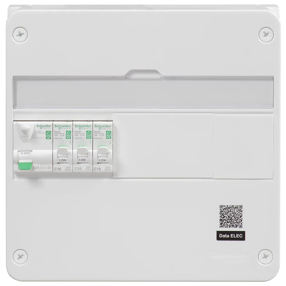 Tableau électrique pré-équipé et pré-câblé 1 rangée 13 modules Schneider Electric Resi9 XE