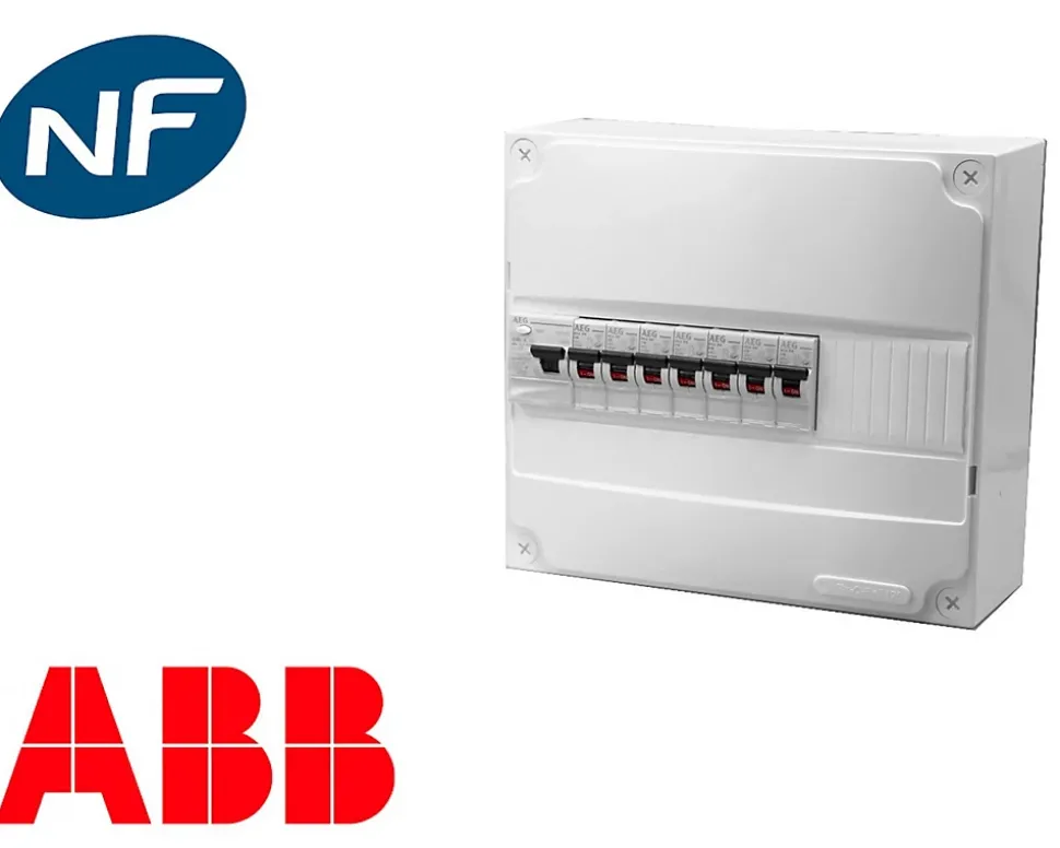 Tableau électrique pré équipé saillie 4 rangées à vis ABB
