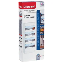 Tableau électrique à équiper 2 rangées - 26 modules Legrand