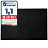 Tapis de Porte Paillasson d'entrée Monochrom Noir 200 x 200 cm