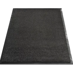 Tapis de Porte Paillasson d'entrée Monochrom Noir 200 x 200 cm