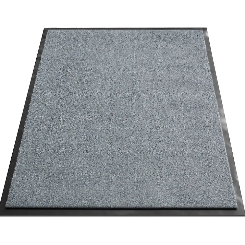 Tapis de Porte Paillasson d'entrée Monochrom Gris argent 40 x 60 cm